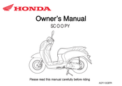 Honda SCOOPY Owner's Manual