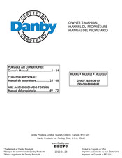 Danby DPA086B8BDB-RF Owner's Manual