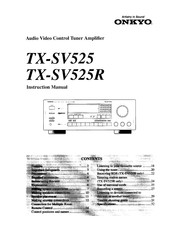Onkyo TX-SV525 Instruction Manual