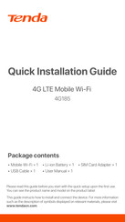 Tenda 4G185 Quick Installation Manual