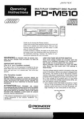 Pioneer PD-M510 Operating Instructions Manual