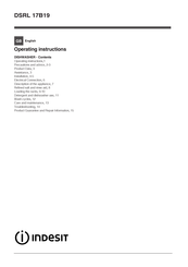 Indesit DSRL 17B19 Operating Instructions Manual