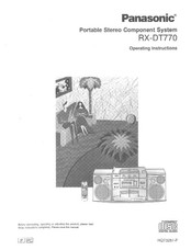 Panasonic RXDT770 - RADIO CASSETTE W/CD Operating Instructions Manual
