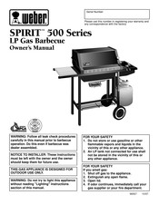 Weber SPIRIT 500 Series Owner's Manual