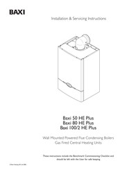 Baxi 50 HE Plus Installation & Servicing Instructions Manual