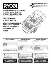 Ryobi 18V ONE+ 4.75 GAL. WET/DRY VACUUM Operator's Manual