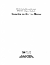 HP 16089C Operation And Service Manual