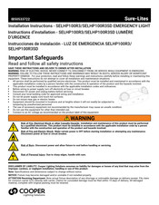 Cooper SELHP100R3 Installation Instructions Manual