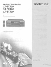 Technics SA-EX510; SA-EX410; SA-EX310 Operating Instructions Manual