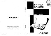 Casio SF-4700C User Manual