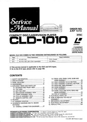 Pioneer CLD-1010 Service Manual
