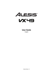 Alesis VX 49 User Manual