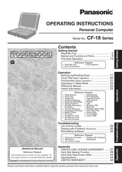 Panasonic CF18KHHZXBM Operating Instructions Manual