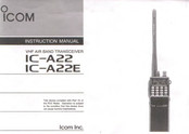 Icom IC-A22E Instruction Manual