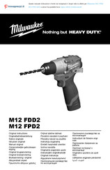 Milwaukee M12 FPD2-402X Original Instructions Manual