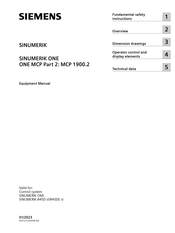 Siemens SINUMERIK ONE MCP 1900.2 Equipment Manual