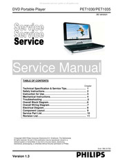 Philips PET1030 Service Manual