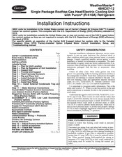 Carrier WeatherMaster 48HC07-12 Installation Instructions Manual