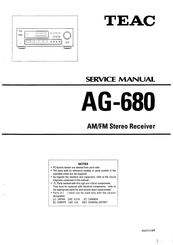 Teac AG-680 Service Manual