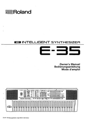 Roland E-35 Owner's Manual