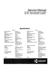 Kyocera PL-601 Service Manual