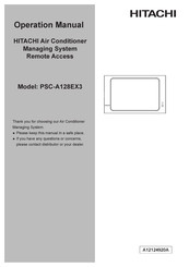 Hitachi PSC-A128EX3 Operation Manual