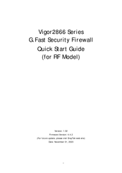 Draytek Vigor2866 Series Quick Start Manual