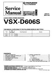 Pioneer VSX-D606S Service Manual
