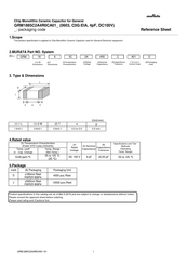 Murata GRM1885C2A4R0CA01 Series Reference Sheet