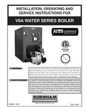 Burnham V9A Series Installation, Operating And Service Instructions