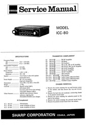 Sharp ICC-80 Service Manual