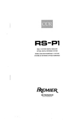 Pioneer PREMIER RS-P1 Owner's Manual