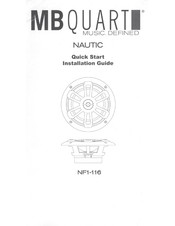 Mb Quart NAUTIC NF1-116 Quick Start Installation Manual