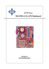 MSI MS-6758 Manual