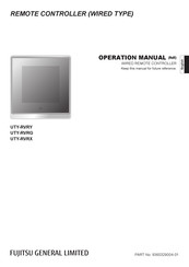 Fujitsu UTY-RVRY UTY-RVRG UTY-RVRX Operation Manual