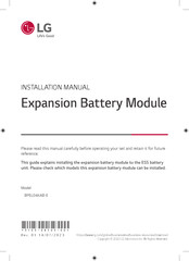 LG BPEL04KAB-E Installation Manual