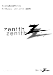 Zenith L15V36 Series Operating Manual And Warranty