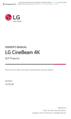 LG CineBeam HU70LSB Owner's Manual