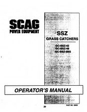Scag Power Equipment GC-SSZ-48 Operator's Manual