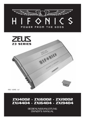 Hifonics ZEUS ZXi9002 Owner's Manual