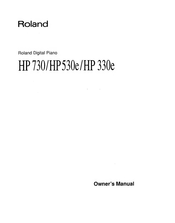 Roland HP 530e Owner's Manual