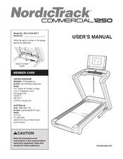 NordicTrack COMMERCIAL 1250 User Manual