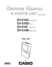 Casio EV-510C Service Manual & Parts Manual