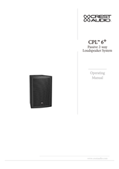 Crest Audio CPL 6+ Operating Manual