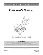 MTD 62BD Operator's Manual