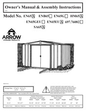 Arrow Storage Products HM65A Owner's Manual & Assembly Instructions