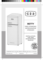 CDA BETTY Instructions For Installation, Use And Maintenance Manual