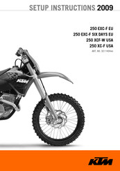 KTM 250 EXC-F SIX DAYS EU 2009 Setup Instructions
