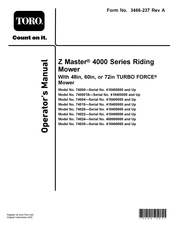 Toro 74022 Operator's Manual