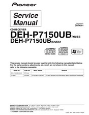 Pioneer DEH-P7150UB/XN/ES Service Manual